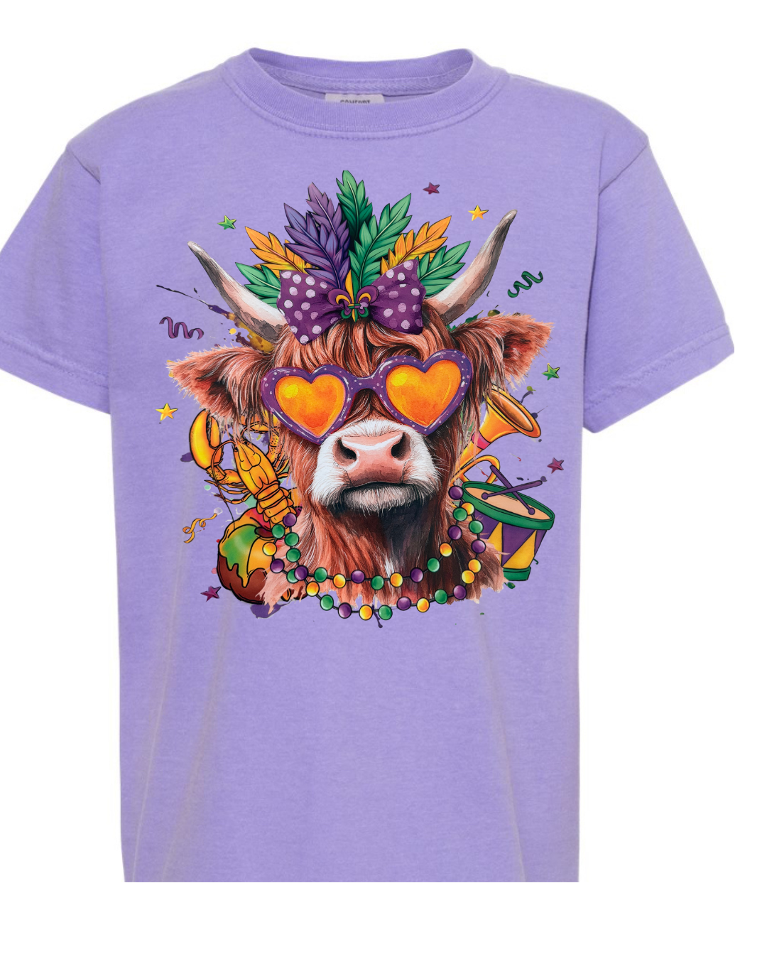 Mardi Gras Highland Cow