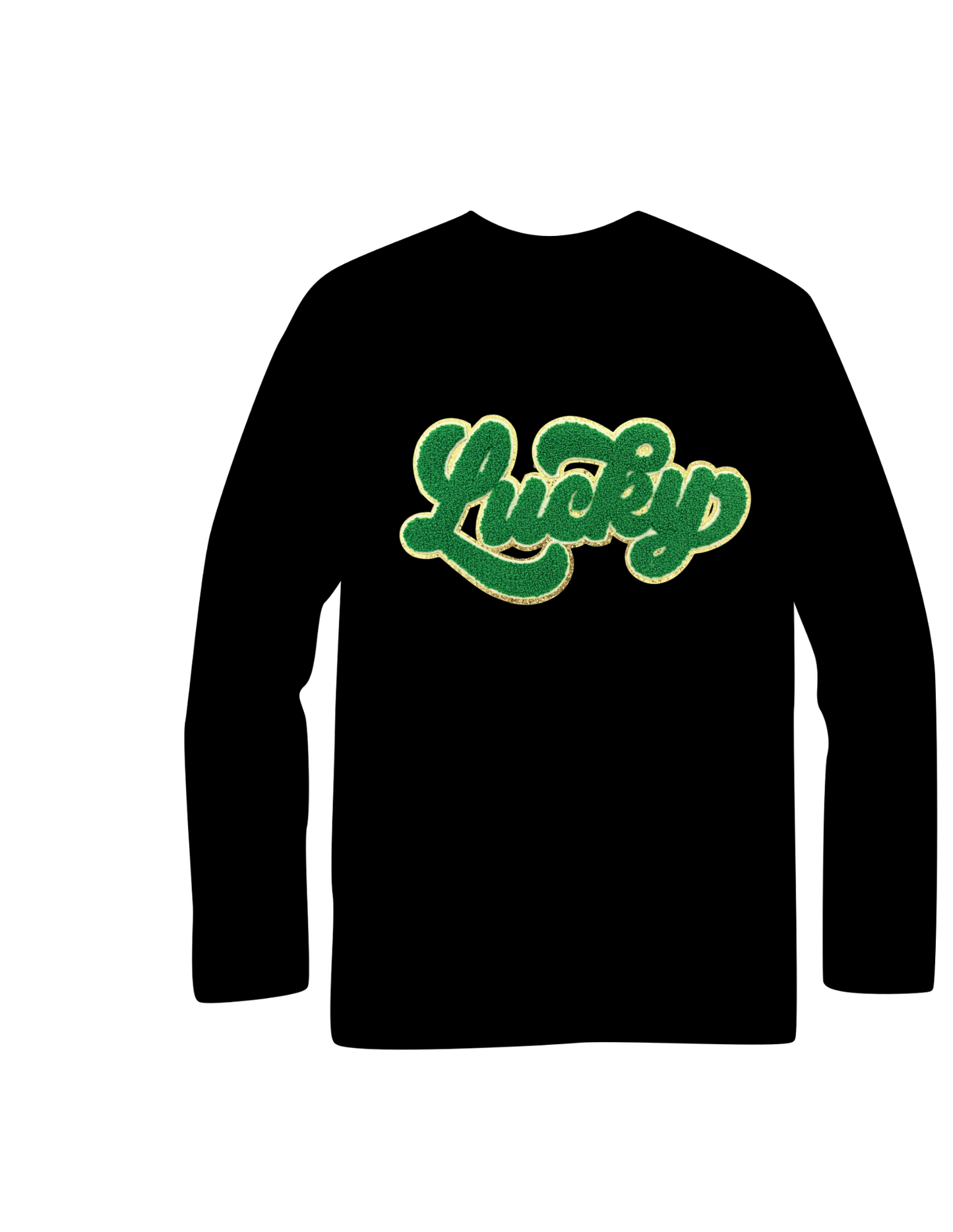 Lucky Chenille Patch Crew Sweater