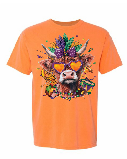 Mardi Gras Highland Cow