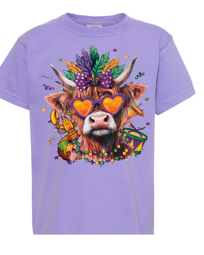 Mardi Gras Highland Cow