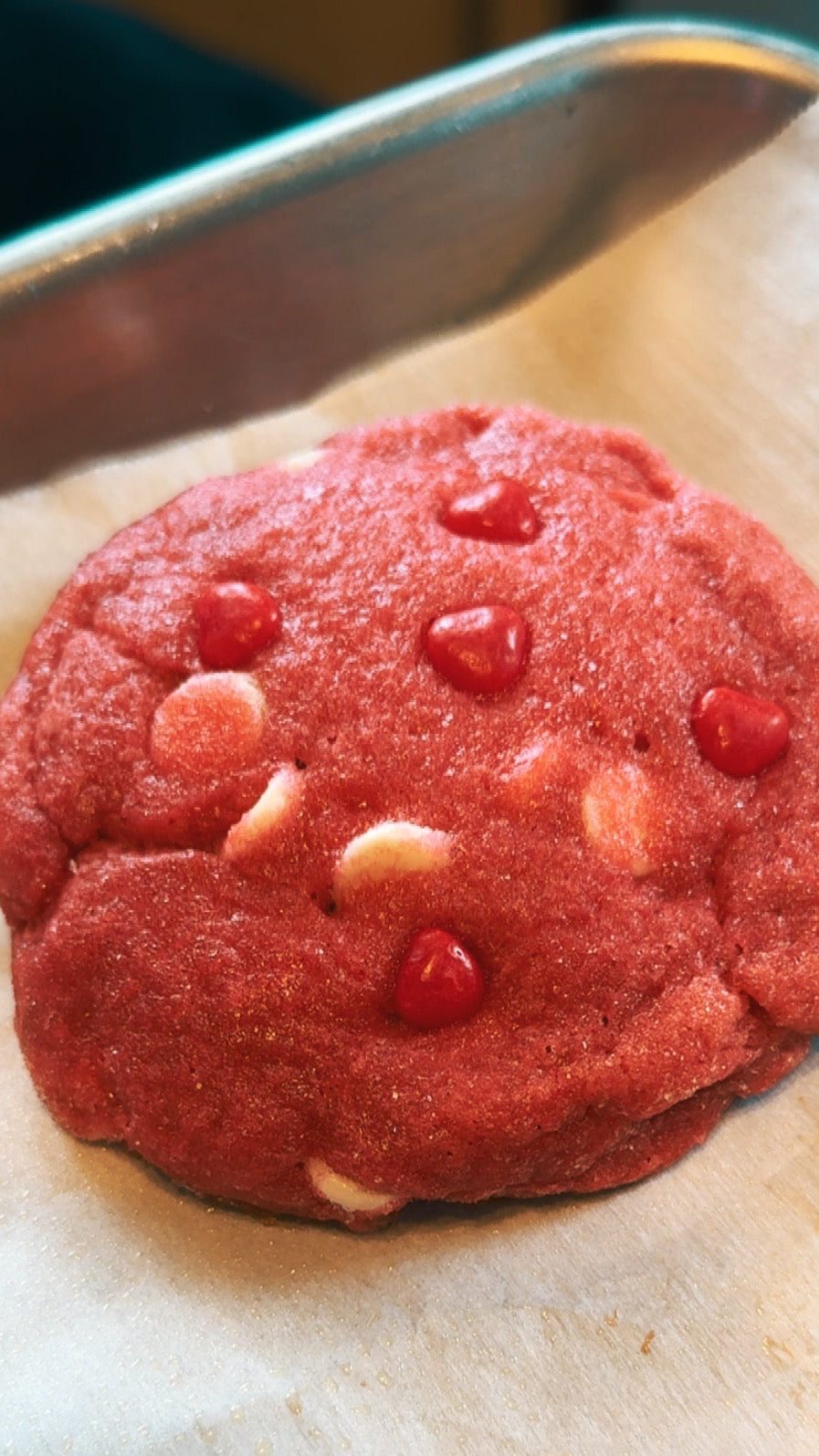 Pink Red Heart Sugar Cookies