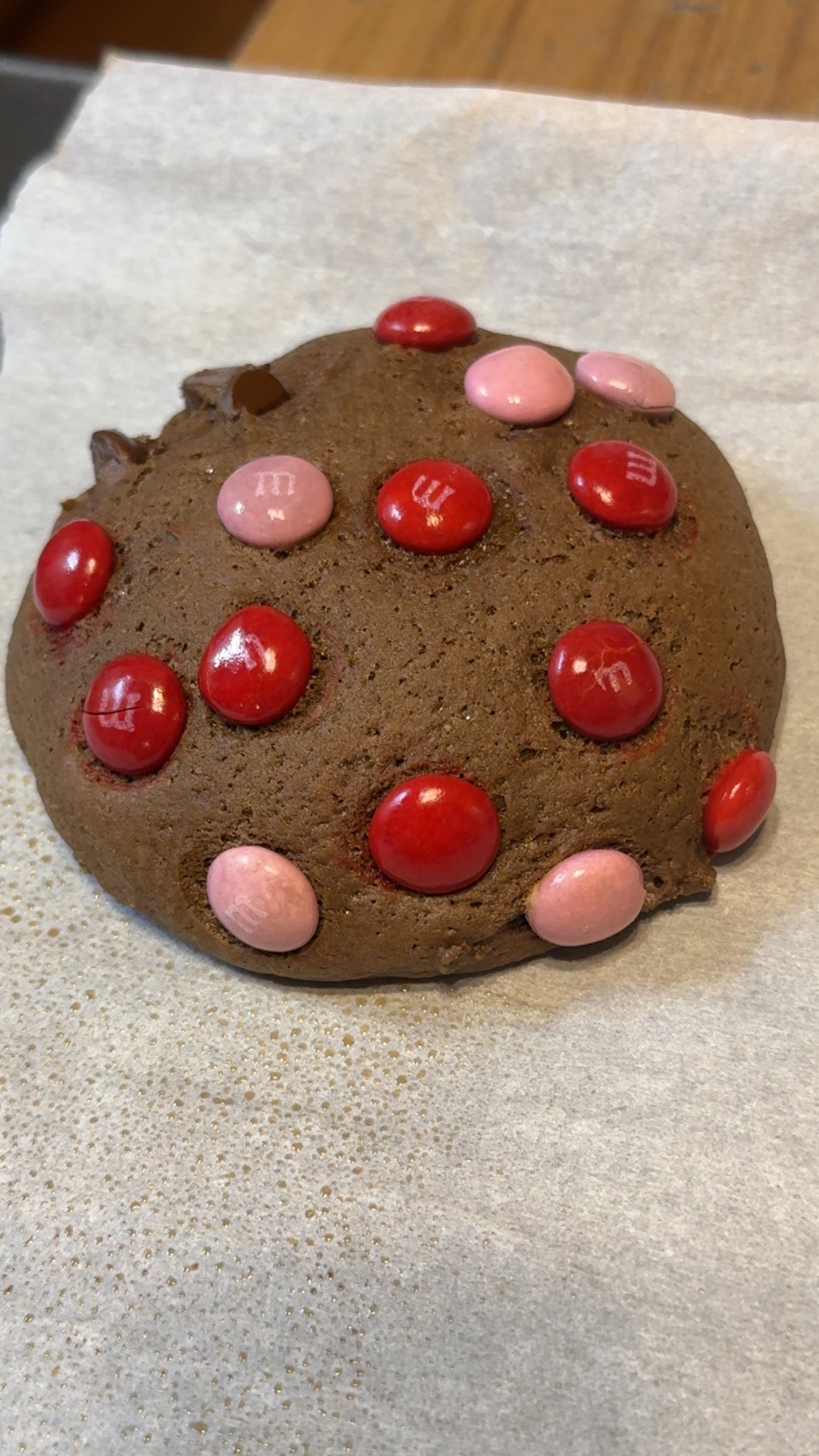 Valentine Brownie M&M Cookie