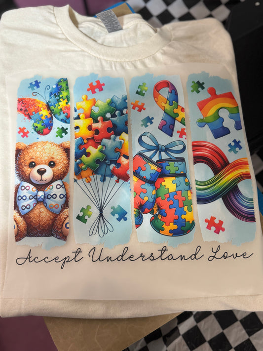 Accept Understand Love - Autism Awareness Tshirt