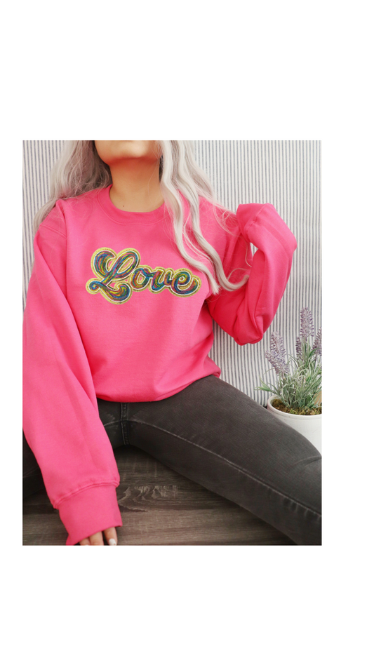 Love Sequin Patch