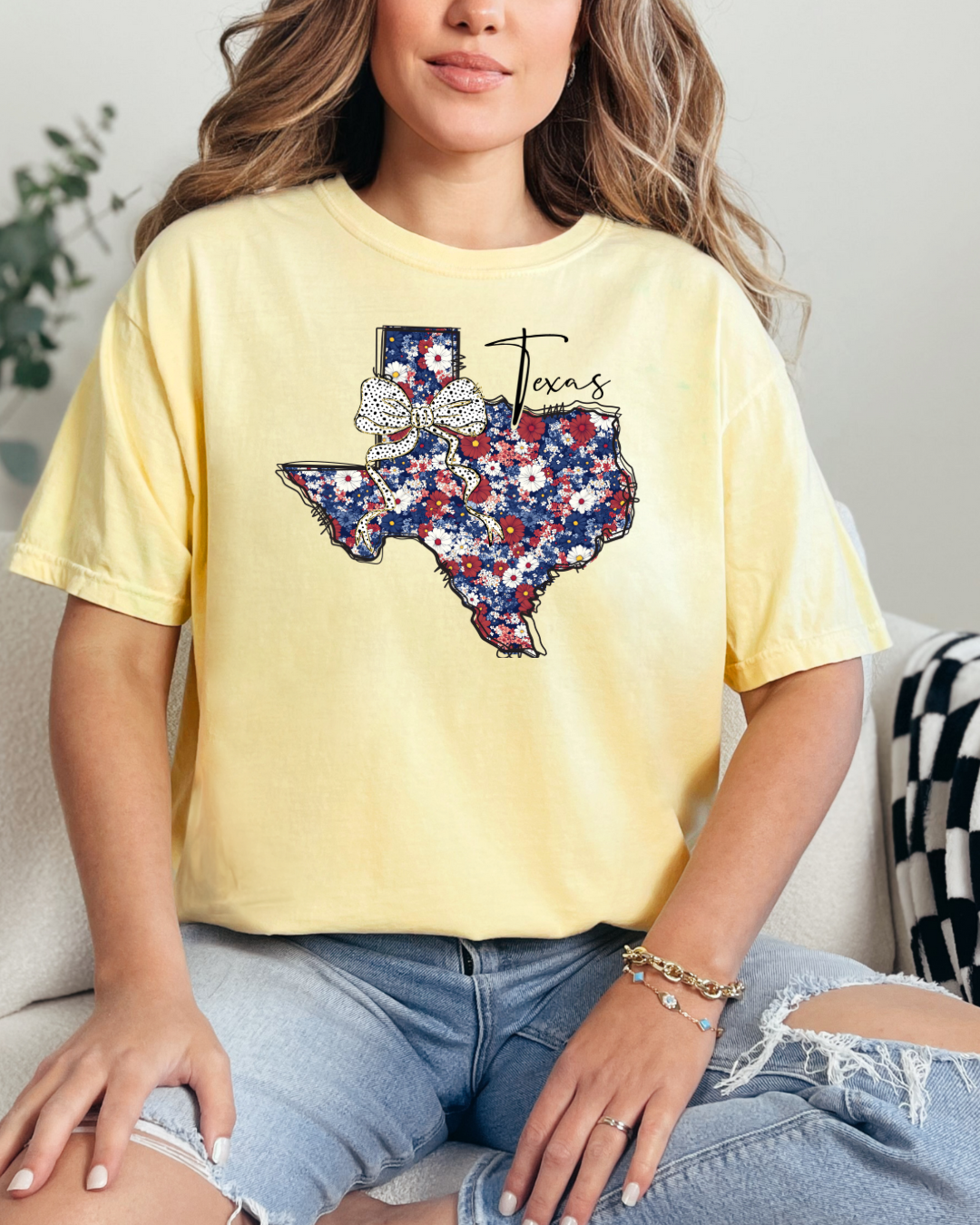 Red White & Blue Floral TX