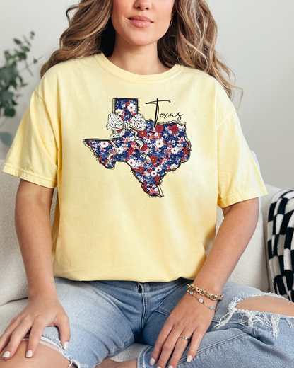 Red White & Blue Floral TX