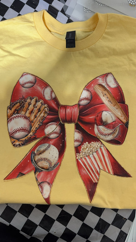 Baseball Bow Tshirt