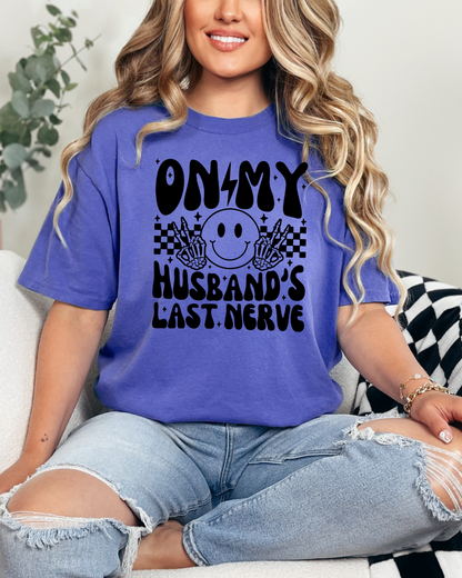 On my husbands last never