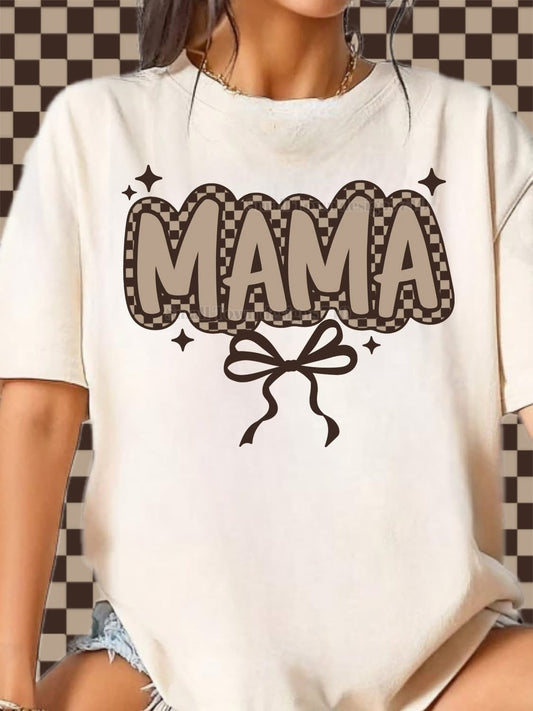 Mama Checkered Tshirt