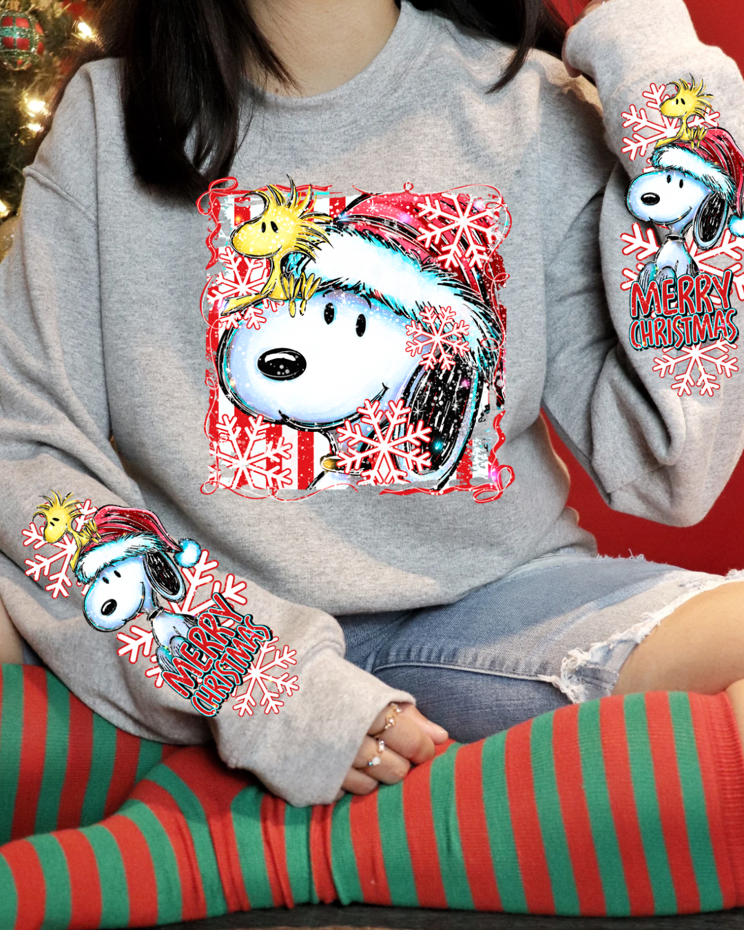 A Christmas Dog with Sleeve Designs