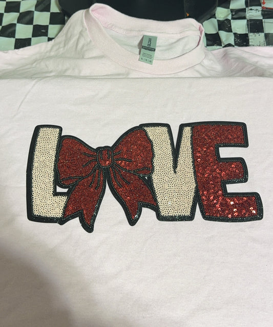 Love Sequin Patch Longsleeve T